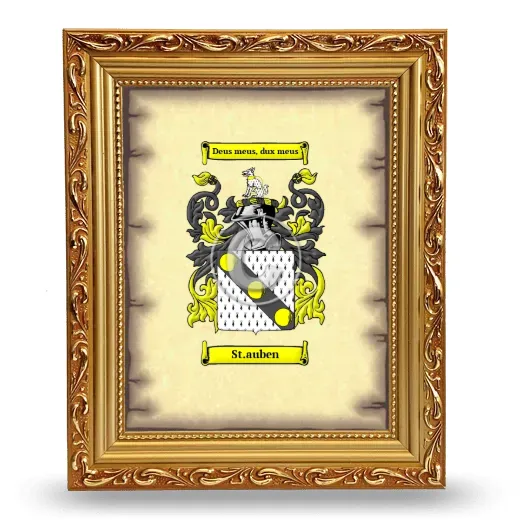 St.auben Coat of Arms Framed - Gold