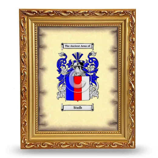 Staib Coat of Arms Framed - Gold