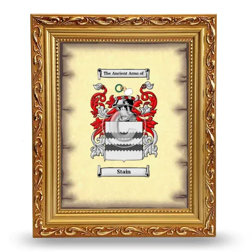 Stain Coat of Arms Framed - Gold