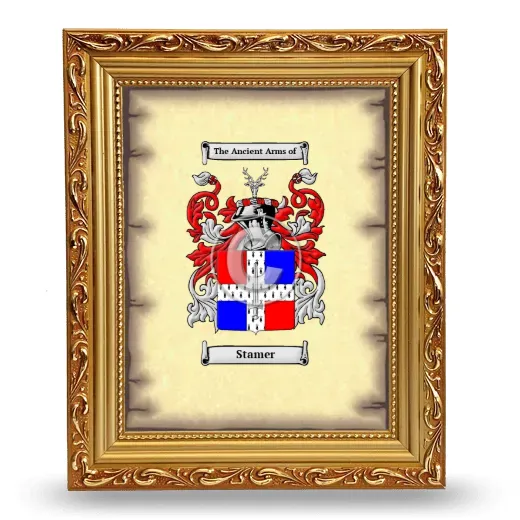Stamer Coat of Arms Framed - Gold