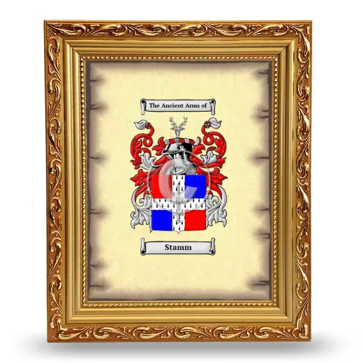 Stamm Coat of Arms Framed - Gold