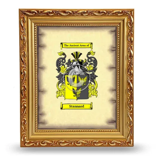 Stannard Coat of Arms Framed - Gold