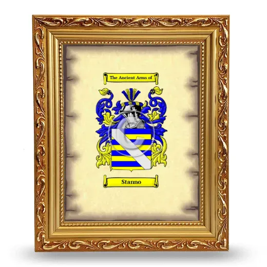 Stanno Coat of Arms Framed - Gold