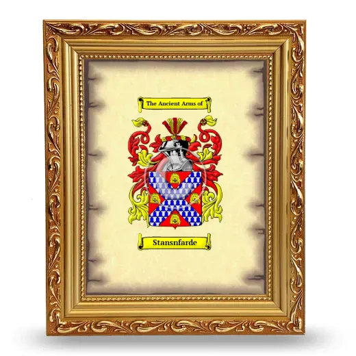 Stansnfarde Coat of Arms Framed - Gold