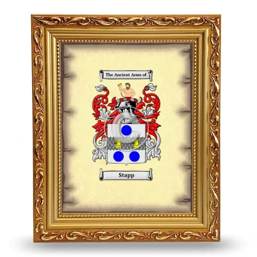 Stapp Coat of Arms Framed - Gold