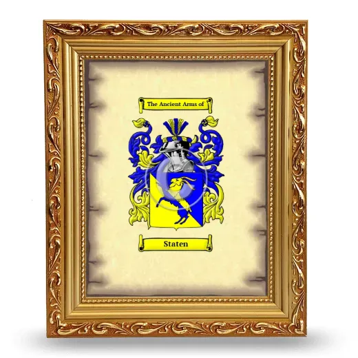 Staten Coat of Arms Framed - Gold