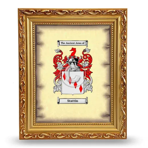 Stattin Coat of Arms Framed - Gold