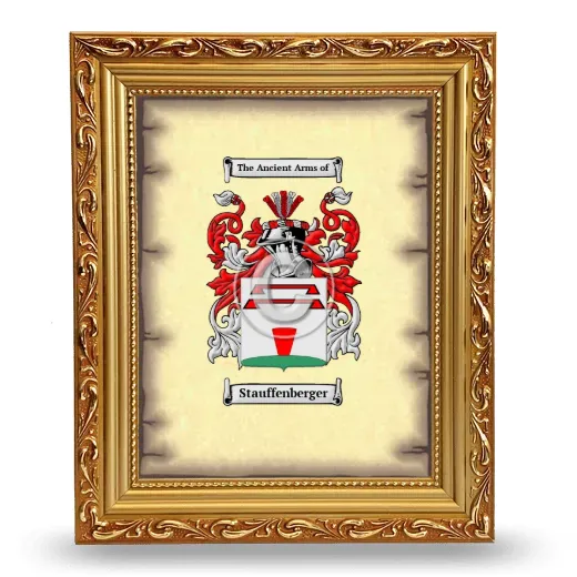 Stauffenberger Coat of Arms Framed - Gold