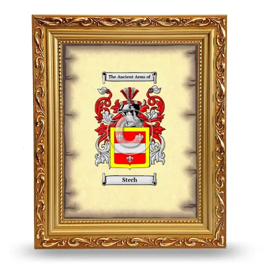 Stech Coat of Arms Framed - Gold