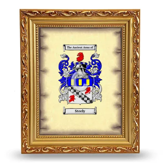 Steely Coat of Arms Framed - Gold