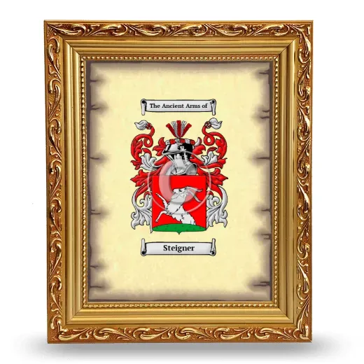 Steigner Coat of Arms Framed - Gold