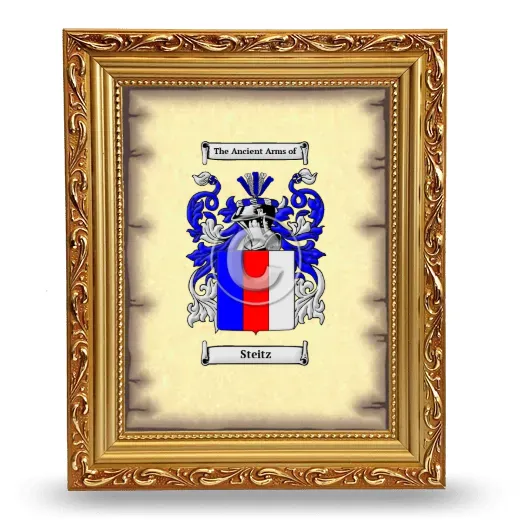 Steitz Coat of Arms Framed - Gold