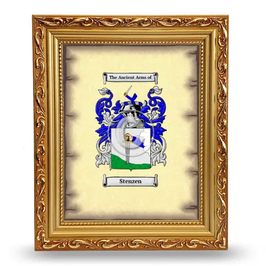 Stenzen Coat of Arms Framed - Gold