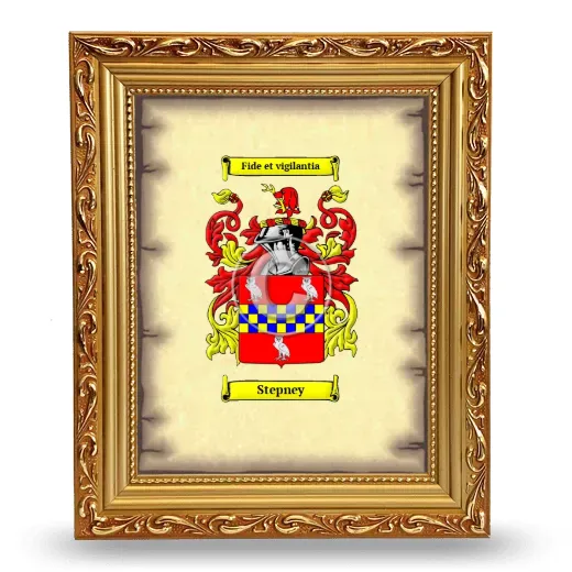 Stepney Coat of Arms Framed - Gold