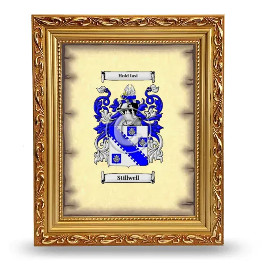 Stillwell Coat of Arms Framed - Gold