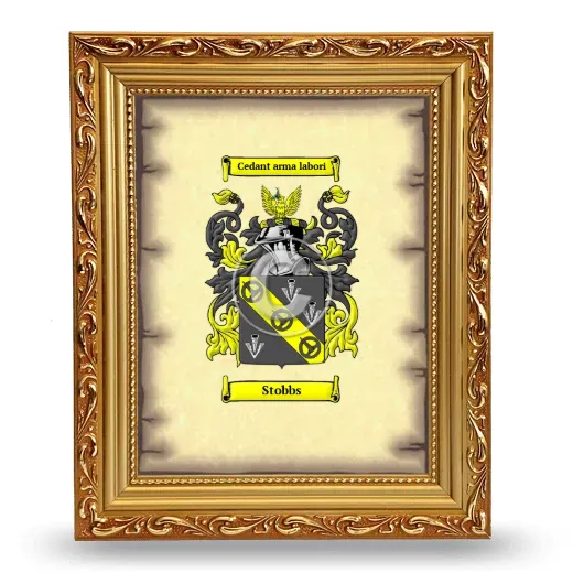 Stobbs Coat of Arms Framed - Gold
