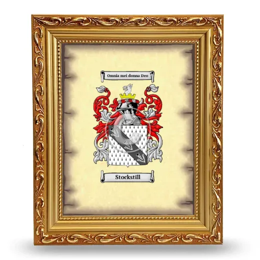 Stockstill Coat of Arms Framed - Gold