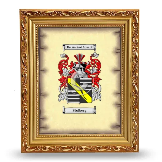 Stolberg Coat of Arms Framed - Gold