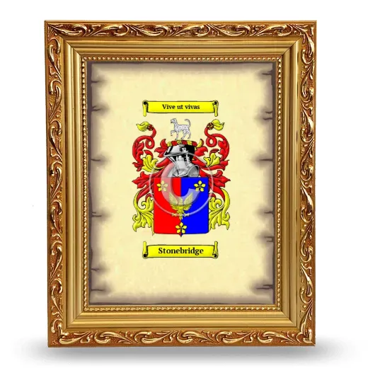 Stonebridge Coat of Arms Framed - Gold