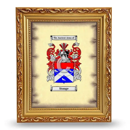 Stonge Coat of Arms Framed - Gold