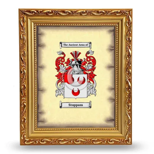 Stoppam Coat of Arms Framed - Gold