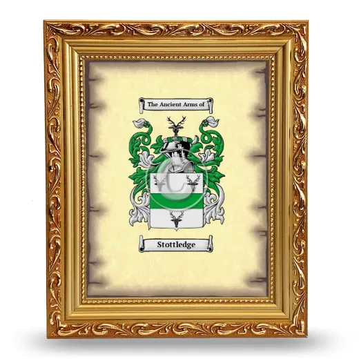 Stottledge Coat of Arms Framed - Gold