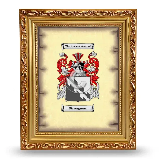 Strongman Coat of Arms Framed - Gold