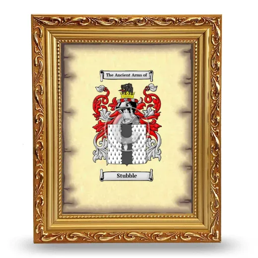 Stubble Coat of Arms Framed - Gold