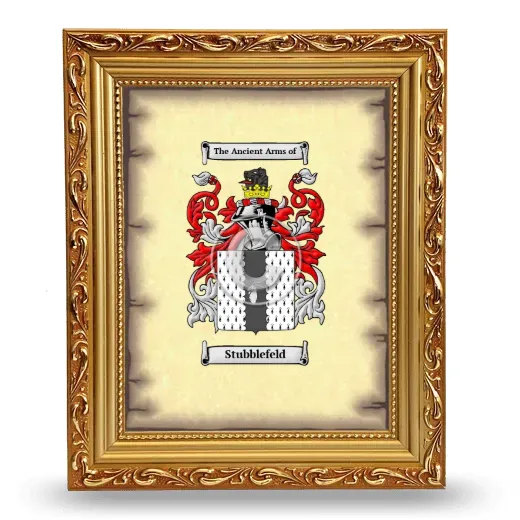 Stubblefeld Coat of Arms Framed - Gold