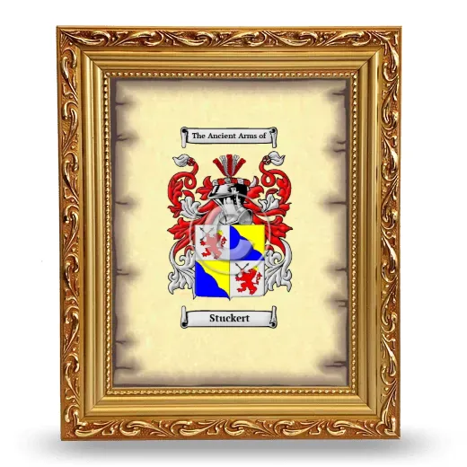 Stuckert Coat of Arms Framed - Gold