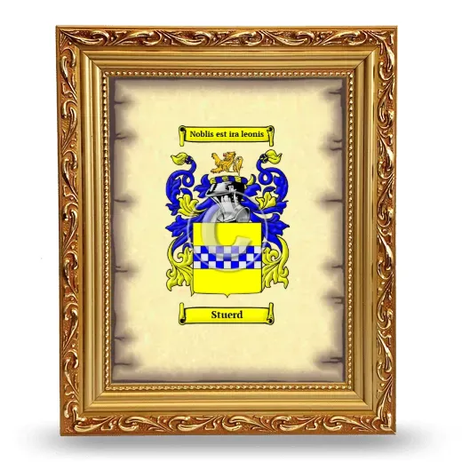 Stuerd Coat of Arms Framed - Gold