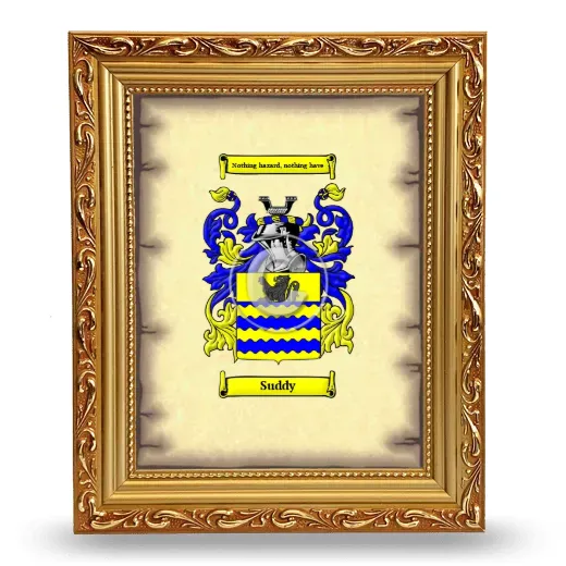 Suddy Coat of Arms Framed - Gold