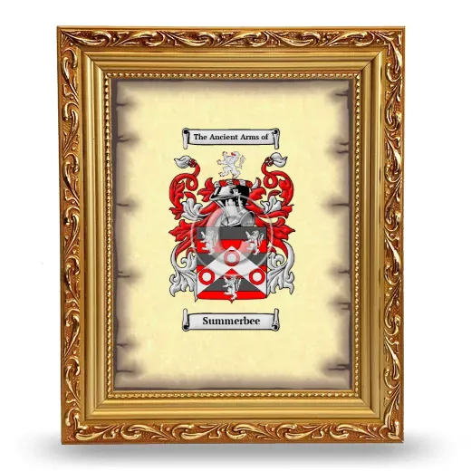 Summerbee Coat of Arms Framed - Gold