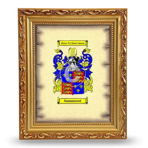 Summerset Coat of Arms Framed - Gold