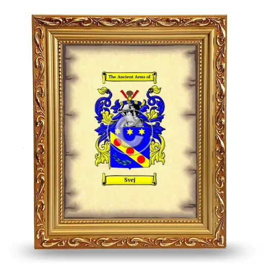 Svej Coat of Arms Framed - Gold
