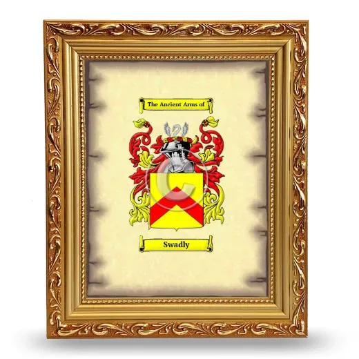 Swadly Coat of Arms Framed - Gold