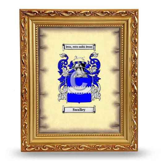 Swalley Coat of Arms Framed - Gold