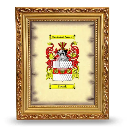 Swank Coat of Arms Framed - Gold
