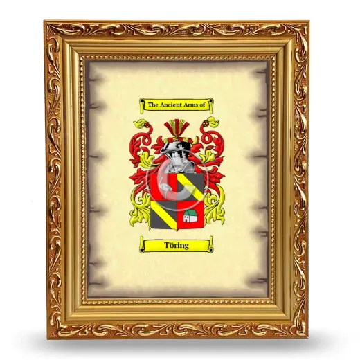 Töring Coat of Arms Framed - Gold