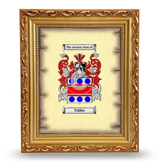 Tabler Coat of Arms Framed - Gold