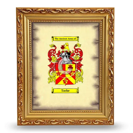 Tache Coat of Arms Framed - Gold