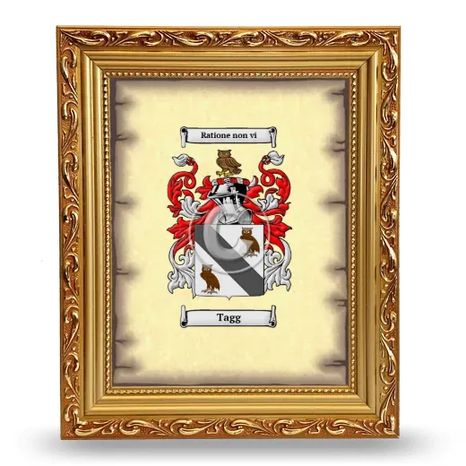 Tagg Coat of Arms Framed - Gold