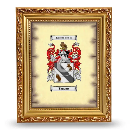 Taggart Coat of Arms Framed - Gold