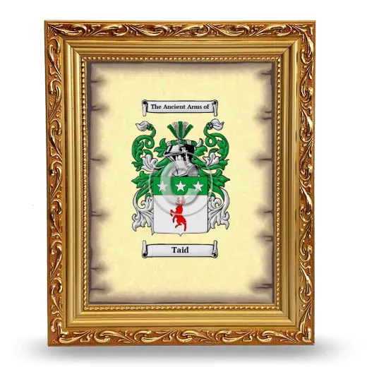 Taid Coat of Arms Framed - Gold