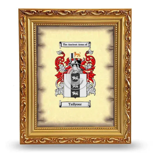 Tailyour Coat of Arms Framed - Gold