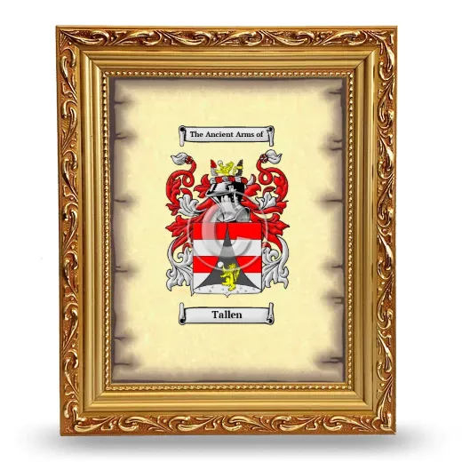 Tallen Coat of Arms Framed - Gold