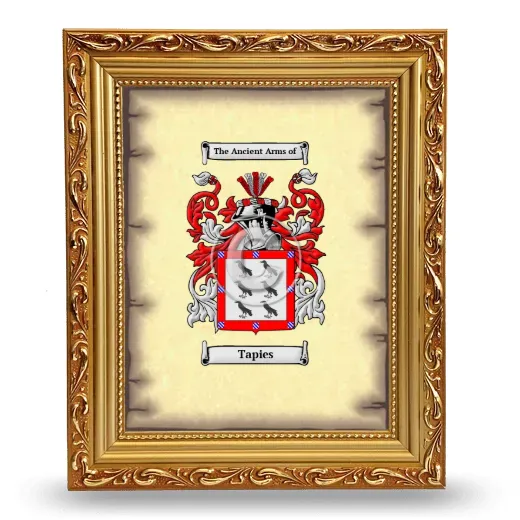 Tapies Coat of Arms Framed - Gold