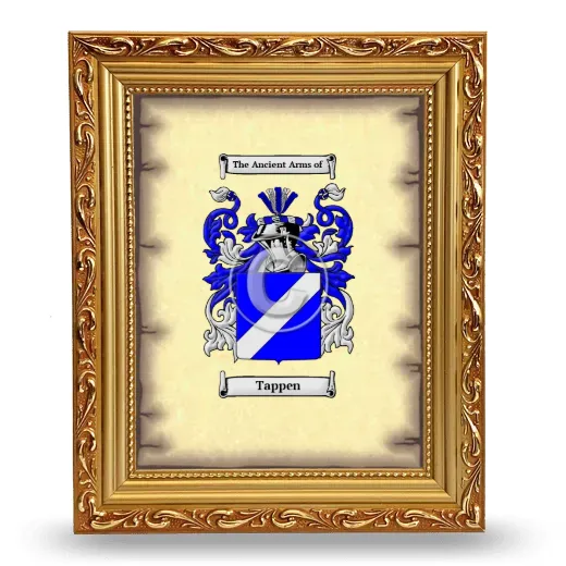 Tappen Coat of Arms Framed - Gold