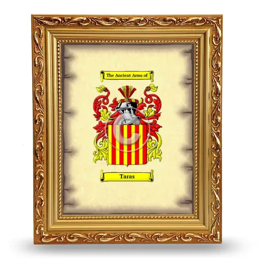 Taras Coat of Arms Framed - Gold