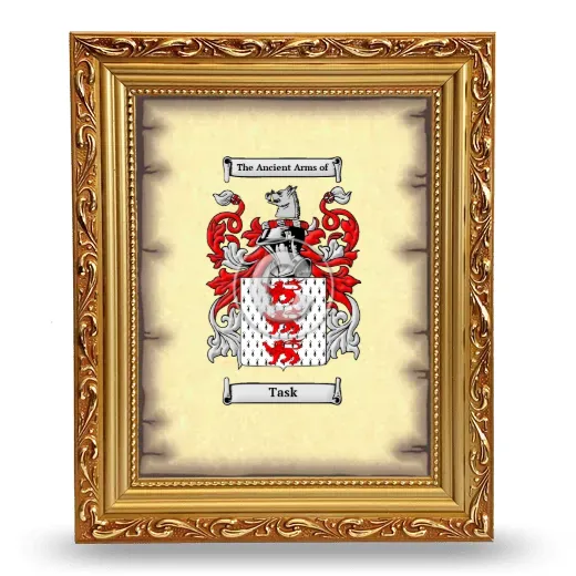 Task Coat of Arms Framed - Gold